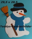 Schneemann mit blauem Schal