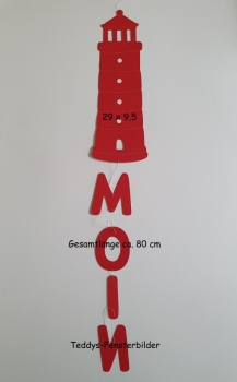Leuchtturm Moin rot