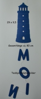 Leuchtturm Moin blau