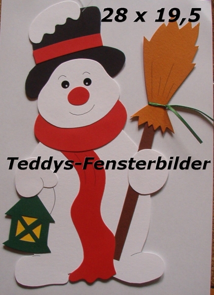 Schneemann mit Laterne