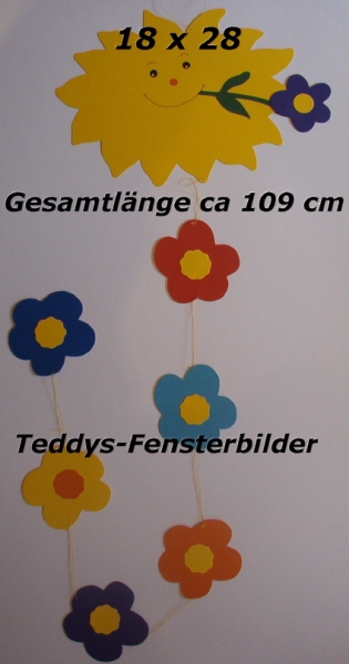 Sonne mit Blütenkette