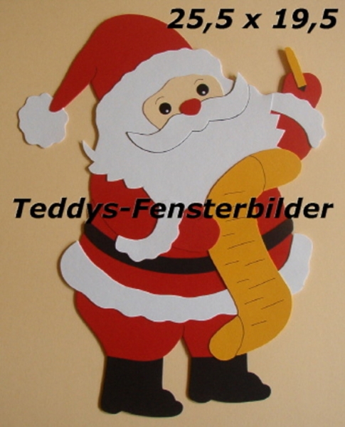 Weihnachtsmann mit Wunschzettel