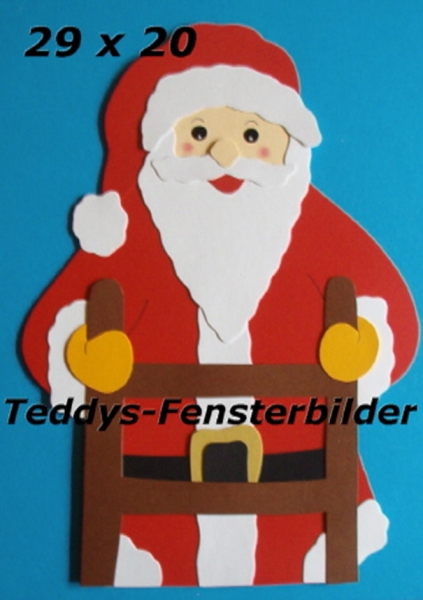 Weihnachtsmann auf Leiter