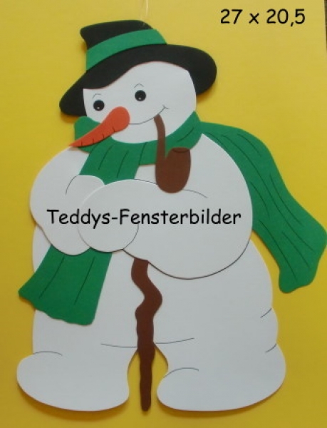 Schneemann mit Pfeife