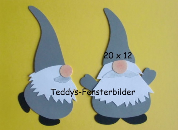 2 Weihnachtswichtel grau