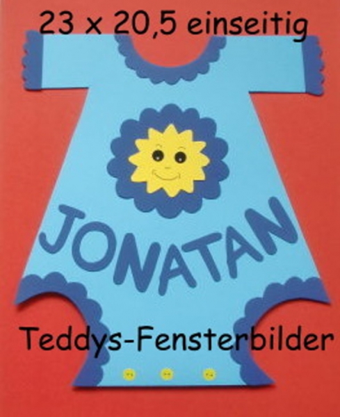 Body mit Namen einseitg blau