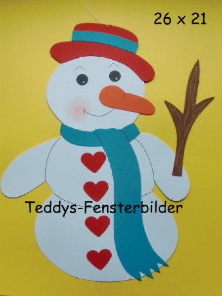 Schneemann mit Herzen