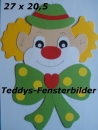 Clown mit großer grüner Schleife