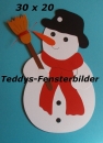 Schneemann mit rotem Schal
