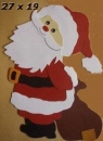 Weihnachtsmann schaut nach oben