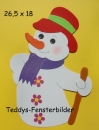 Schneemann mit Stock