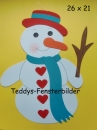Schneemann mit Herzen